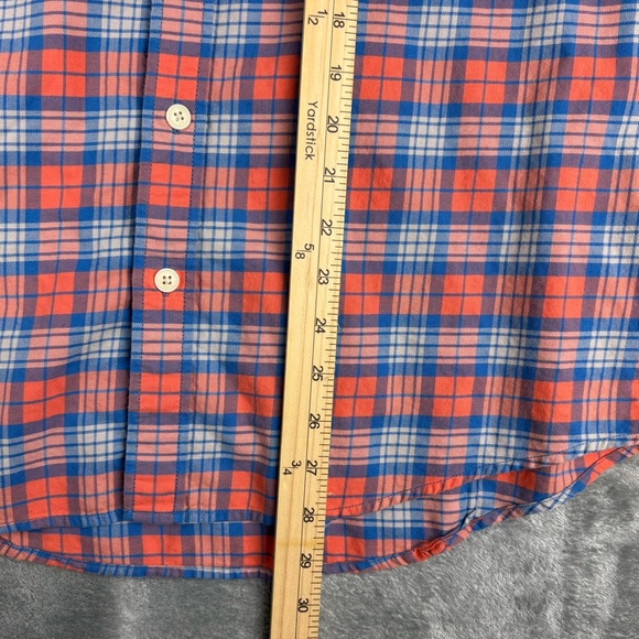 The Normal Brand Shirt Mens Large Orange Blue Plaid Flannel Work Pockets Outdoor - Picture 11 of 11